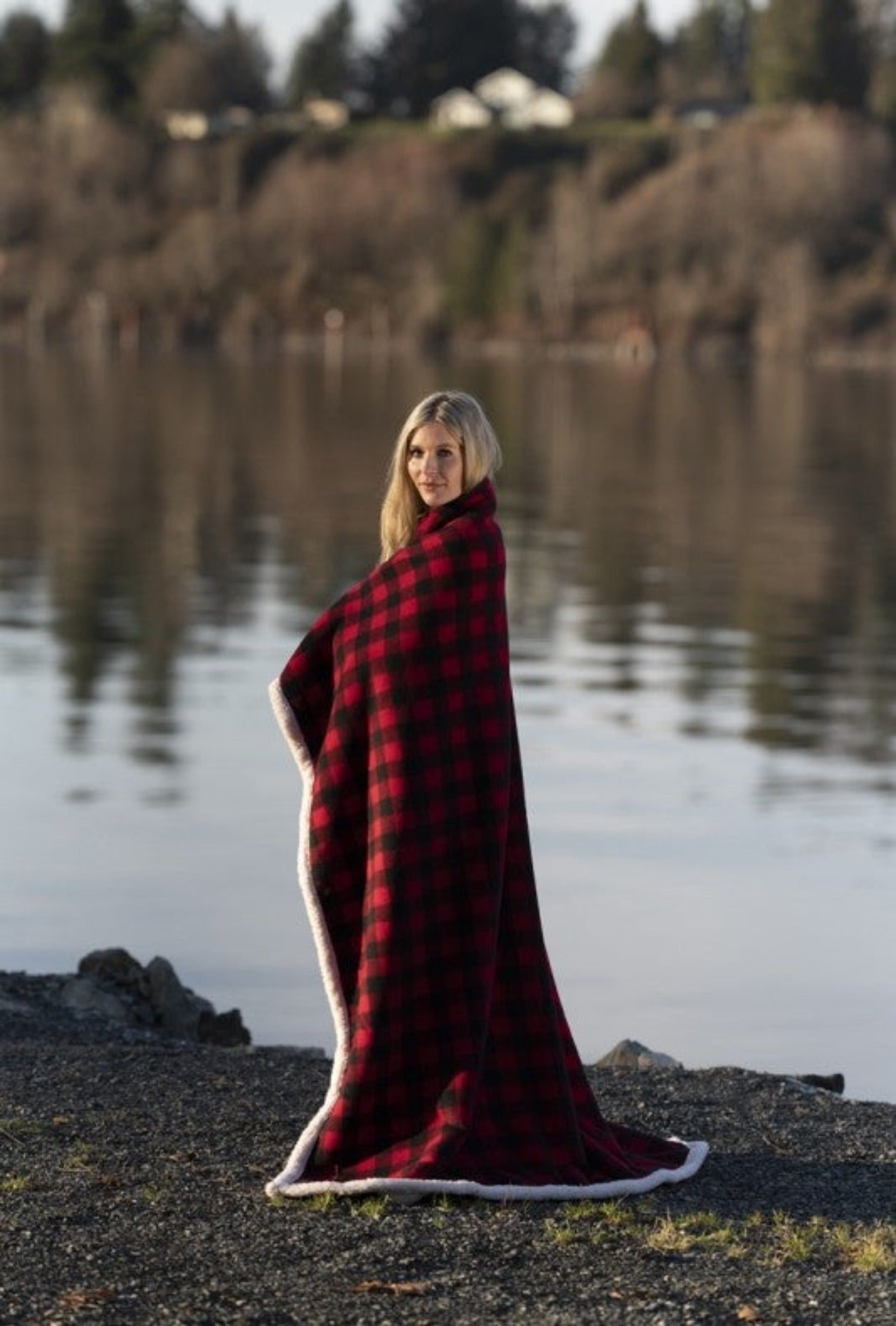 Red Plaid Throw