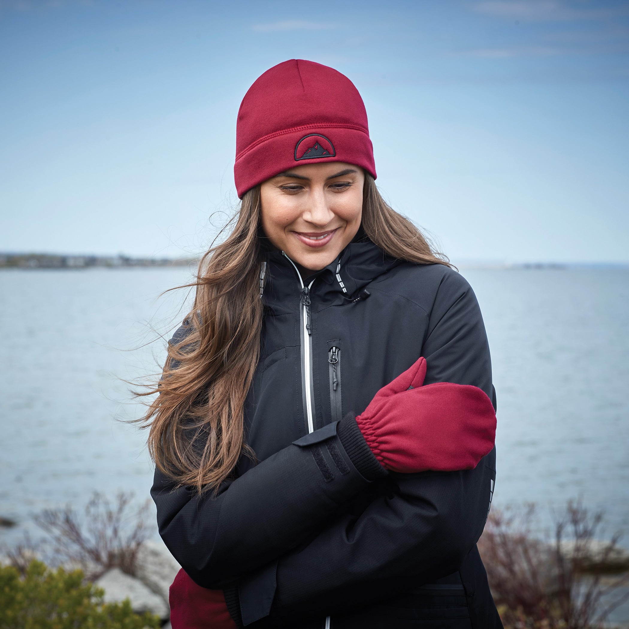 Brushed Back Knit Mittens