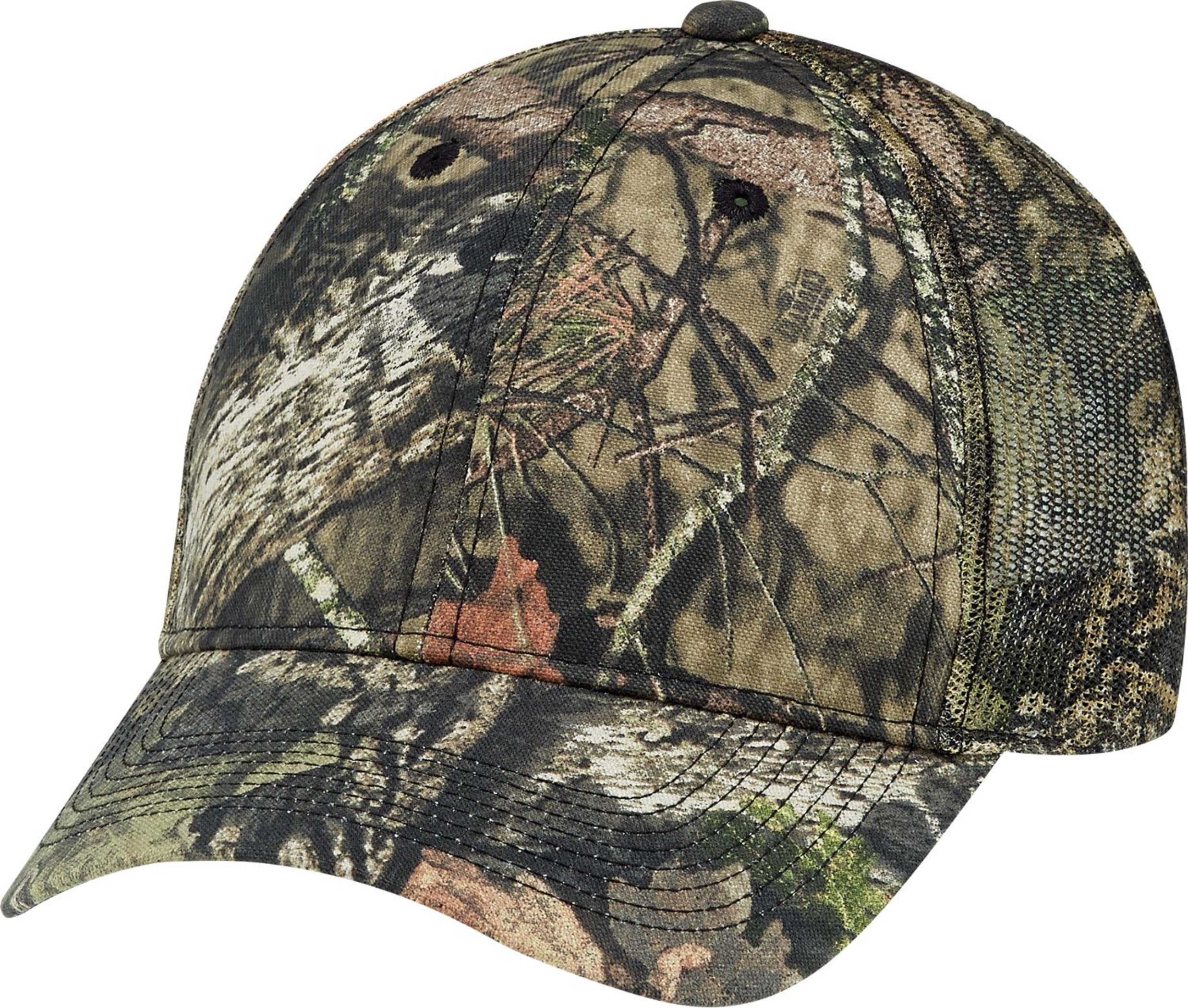 Brushed Polycotton Camo Mesh Back Cap