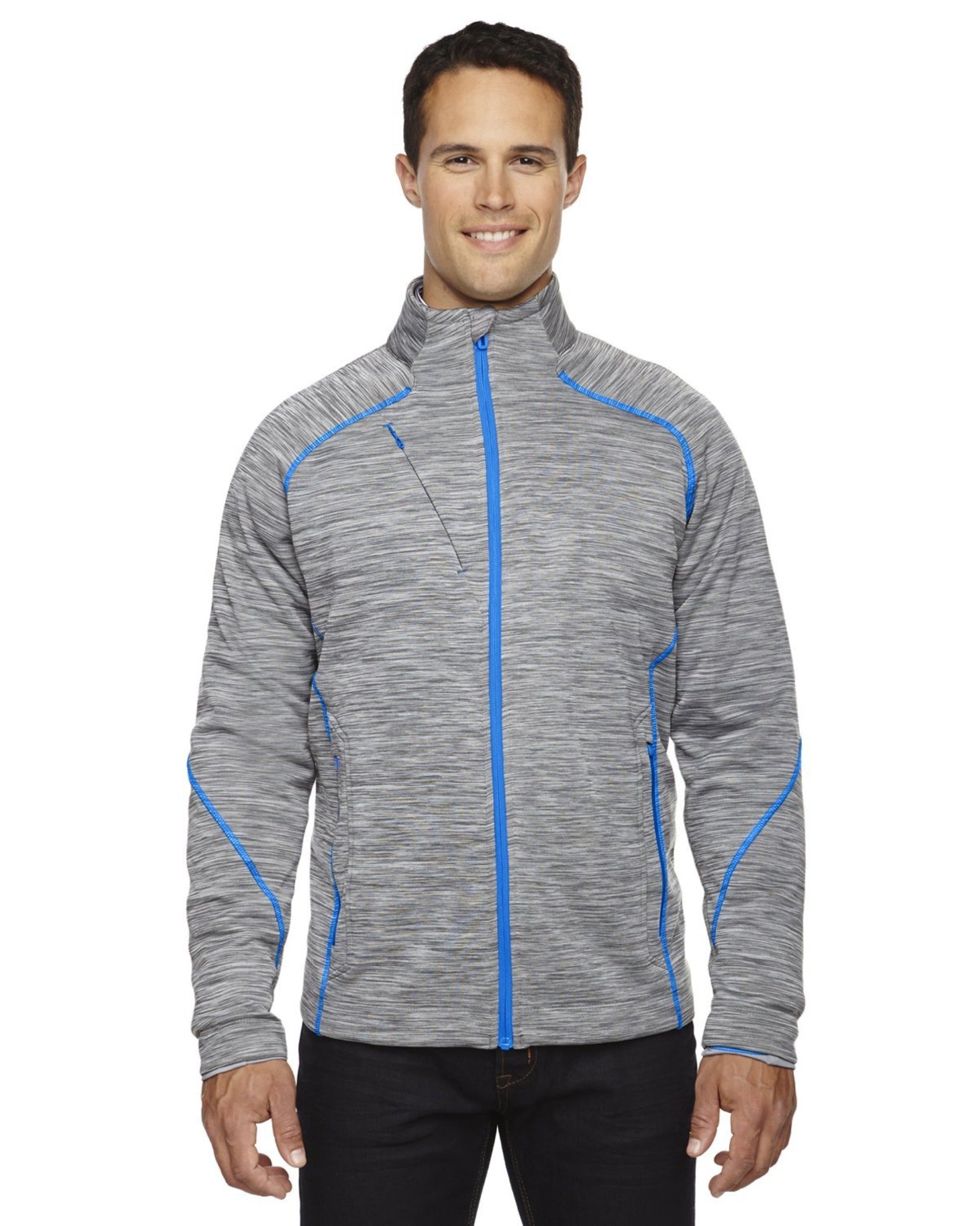 Blue and Grey Zip Fleece