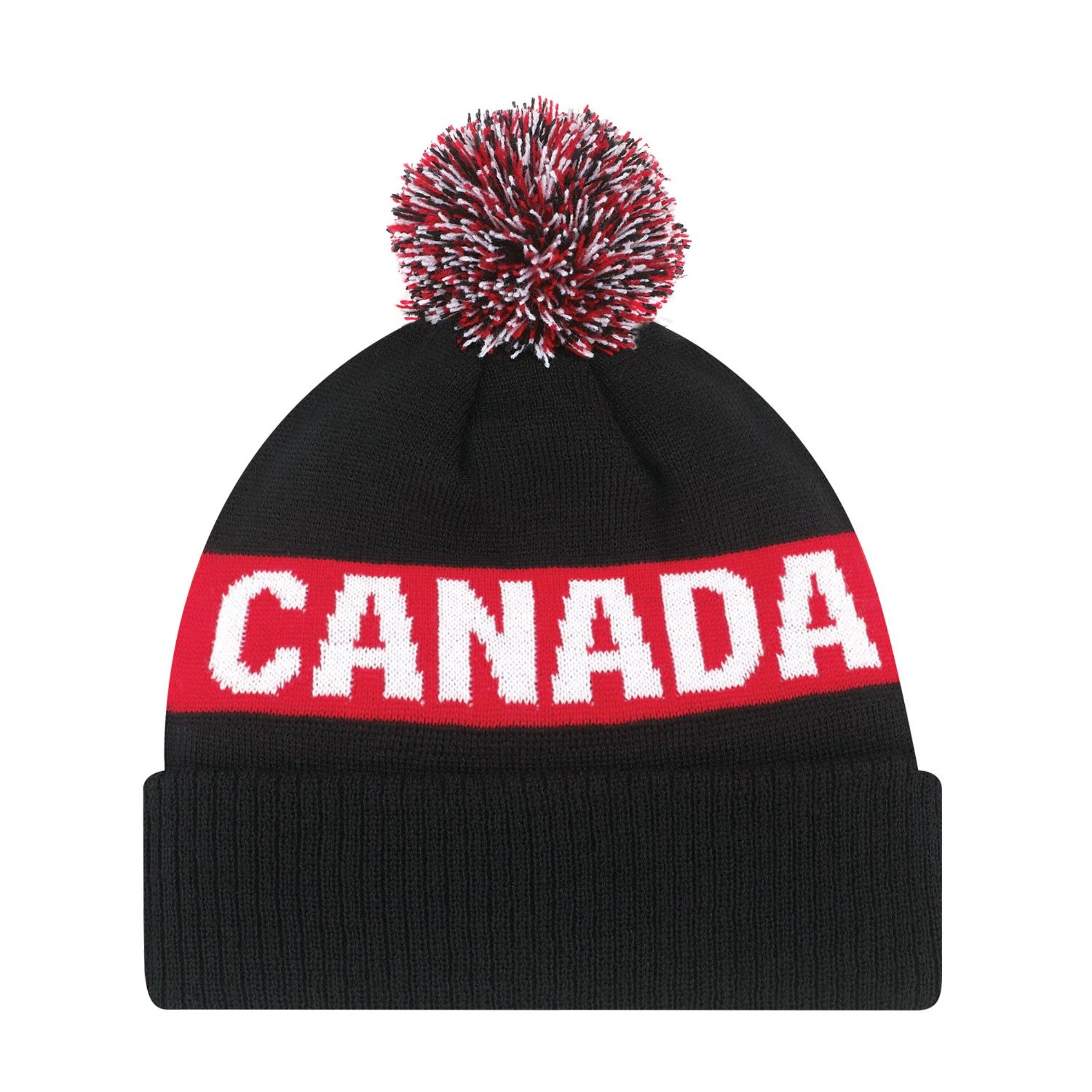Canada Cuff Pom Pom Toque