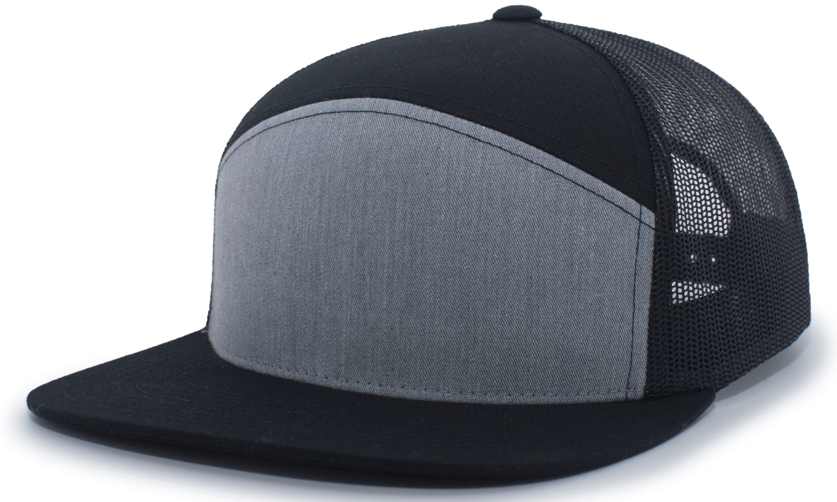 Pacific Headwear® 6-Panel Arch Trucker Snapback Cap