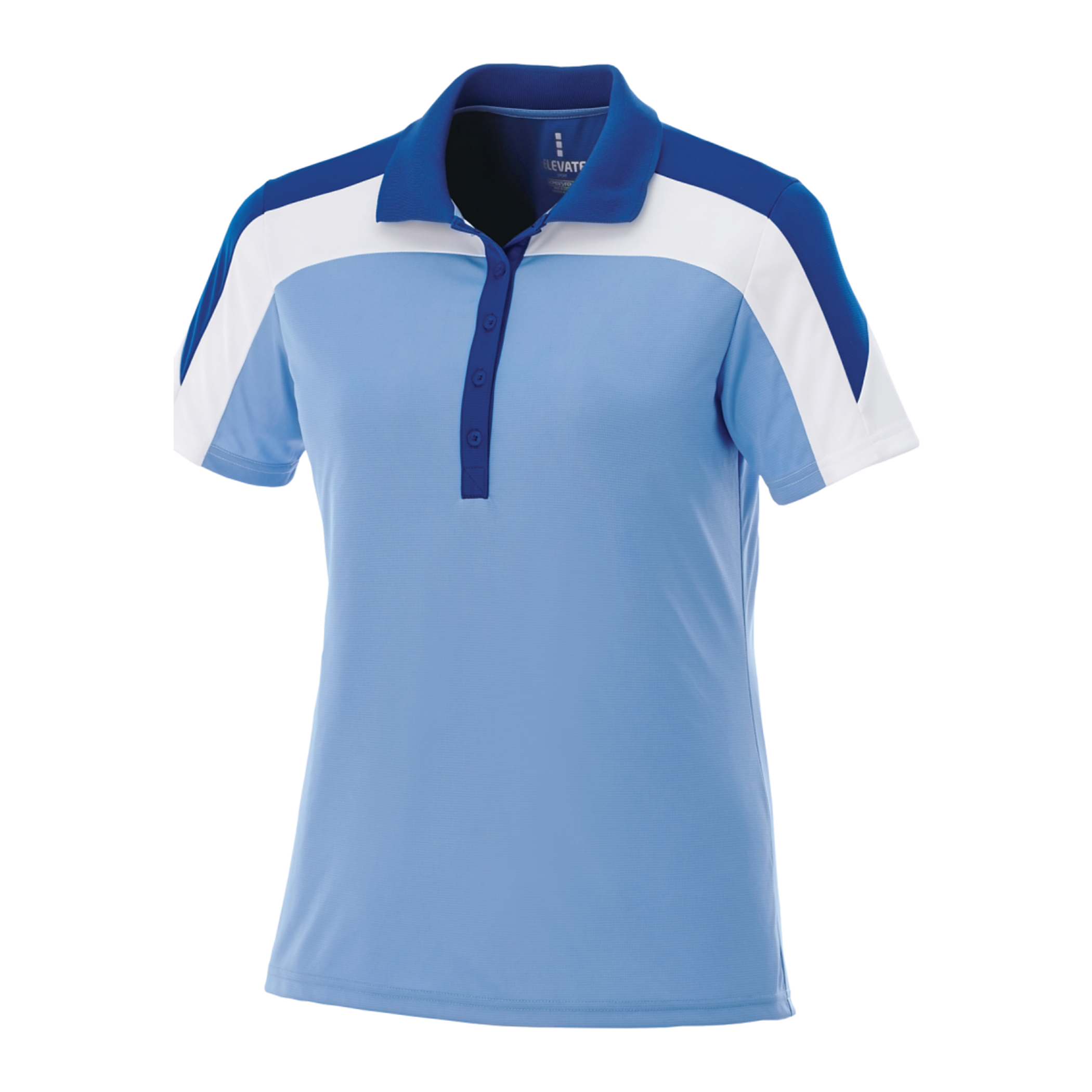 Ladies Tri Color Polo Blue