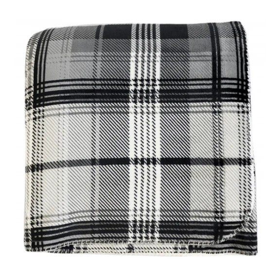 Plaid Sherpa Throw - Folded