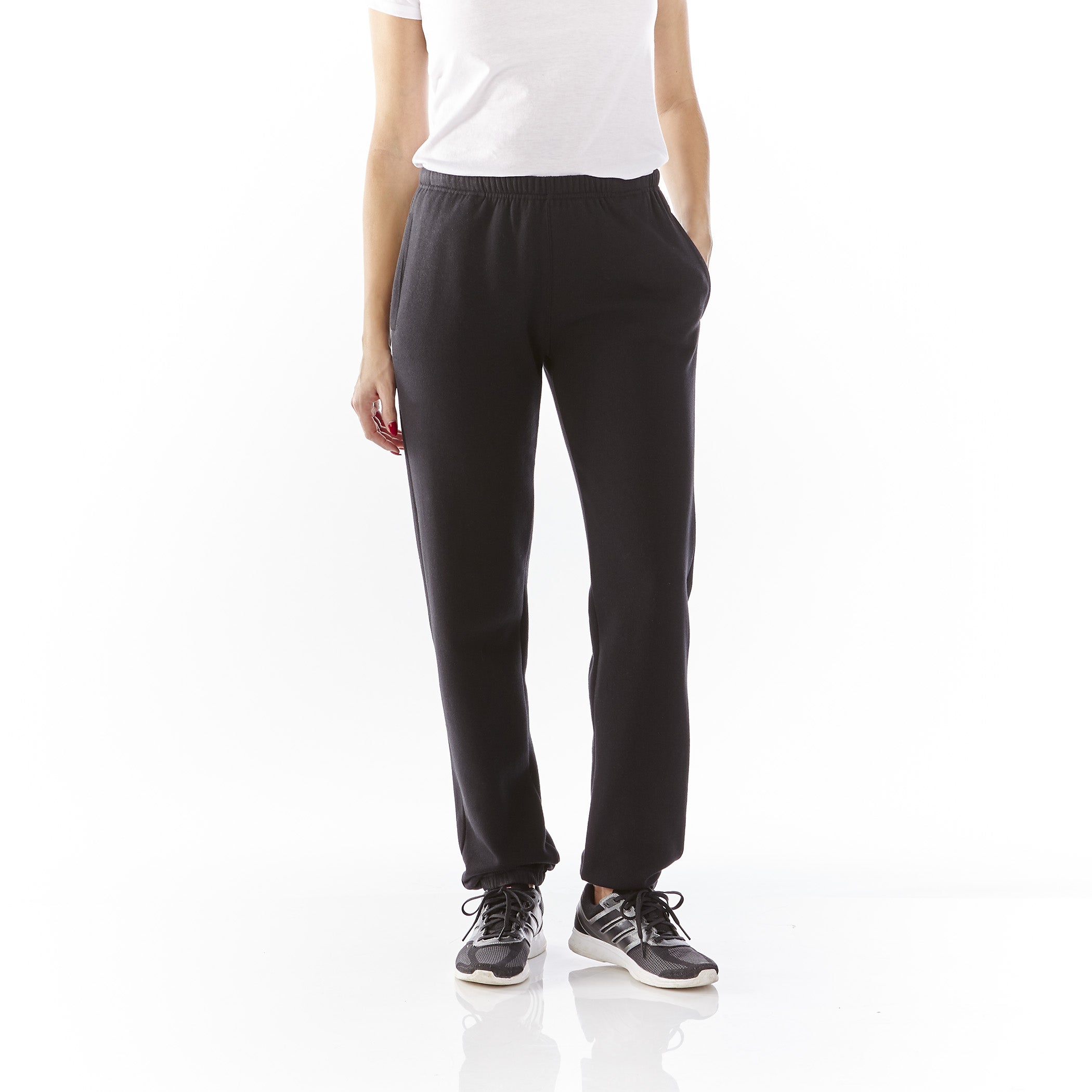 Ladies Black Sweatpants On