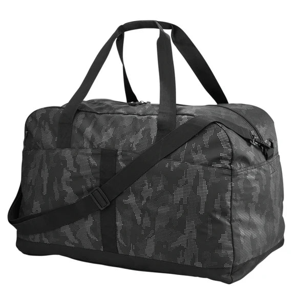 Black camouflage duffel bag with a shoulder strap - Alternate View