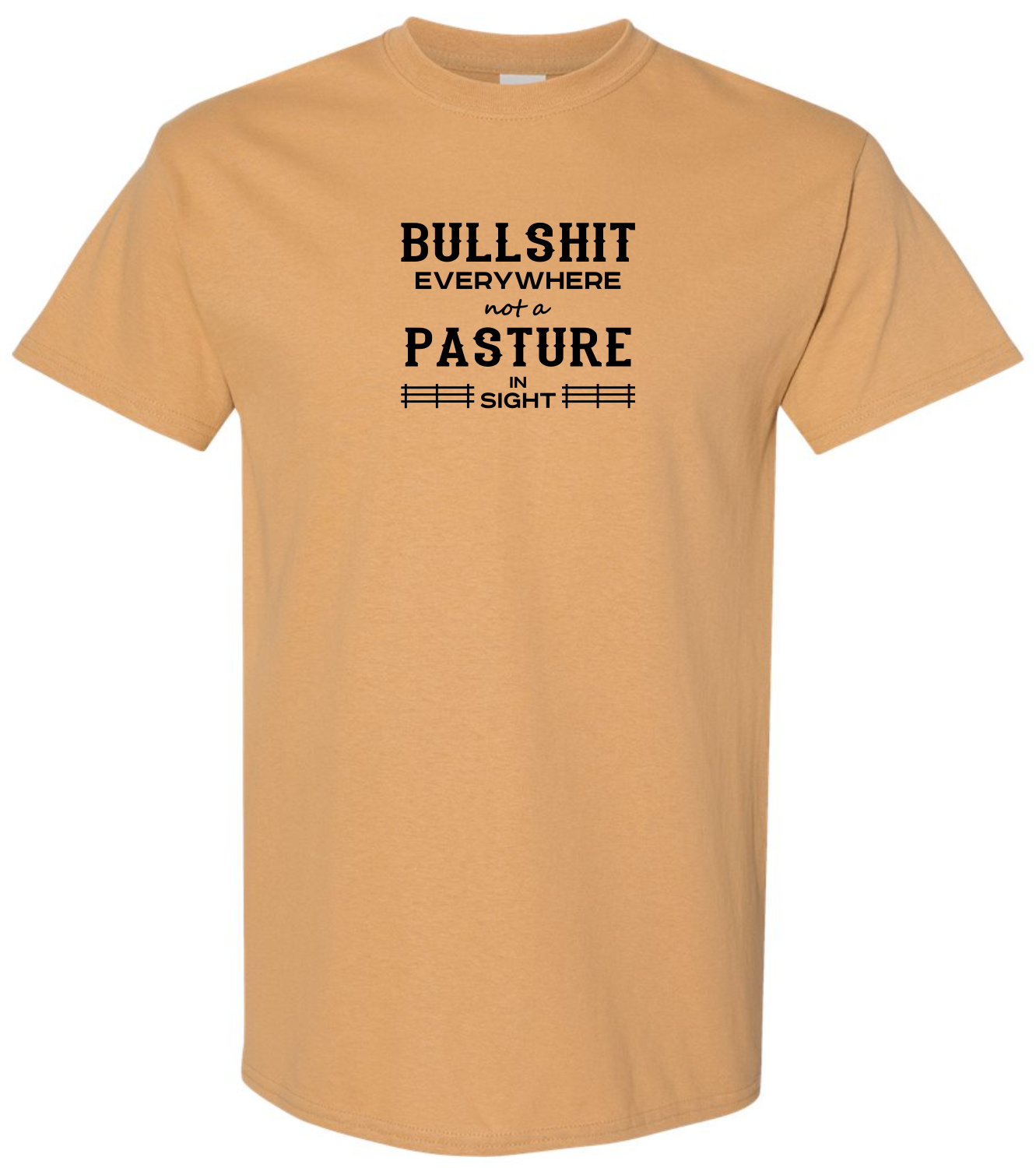 Old Gold t-shirt with humorous text in black