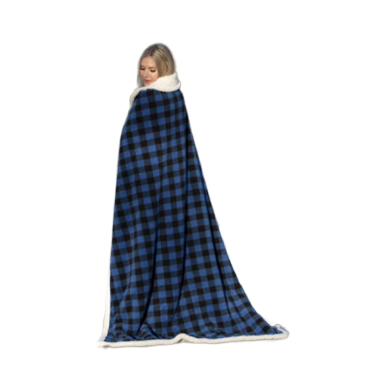 Oversized Lumberjack Sherpa Throw Blanket 60" x 70"
