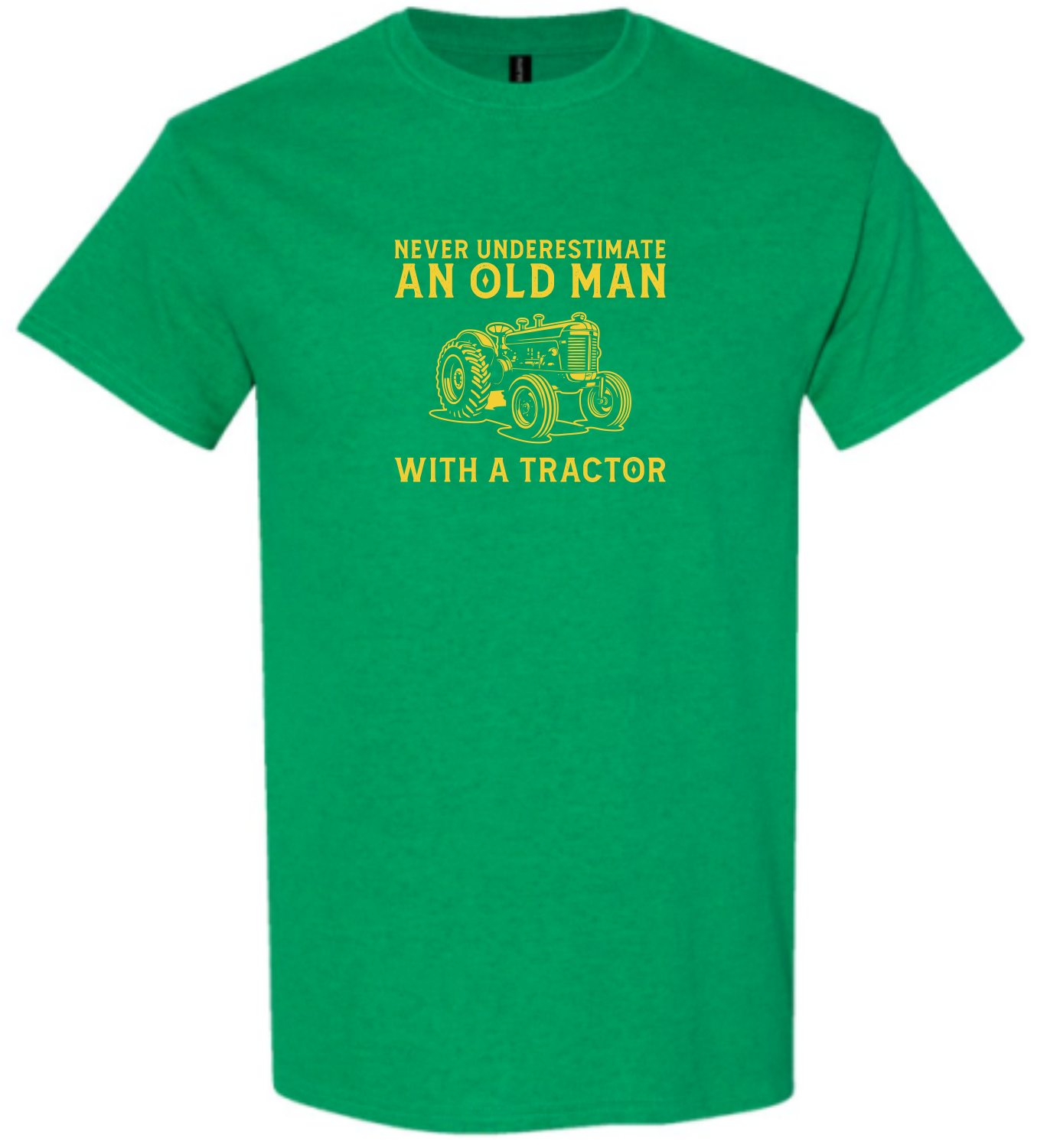 Green Shirt with Yellow Text & Graphic