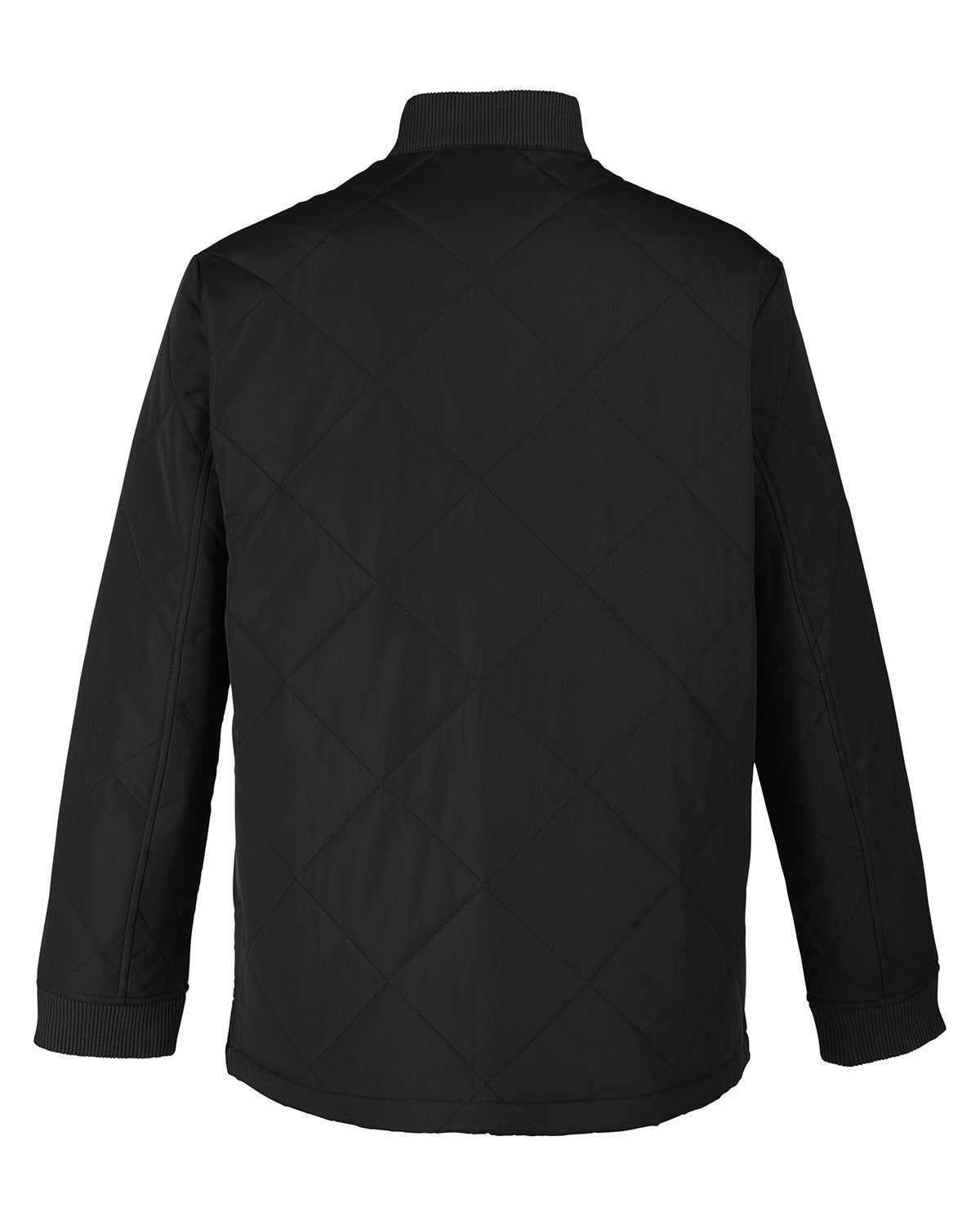 Back of Black Quilted Look Jacket