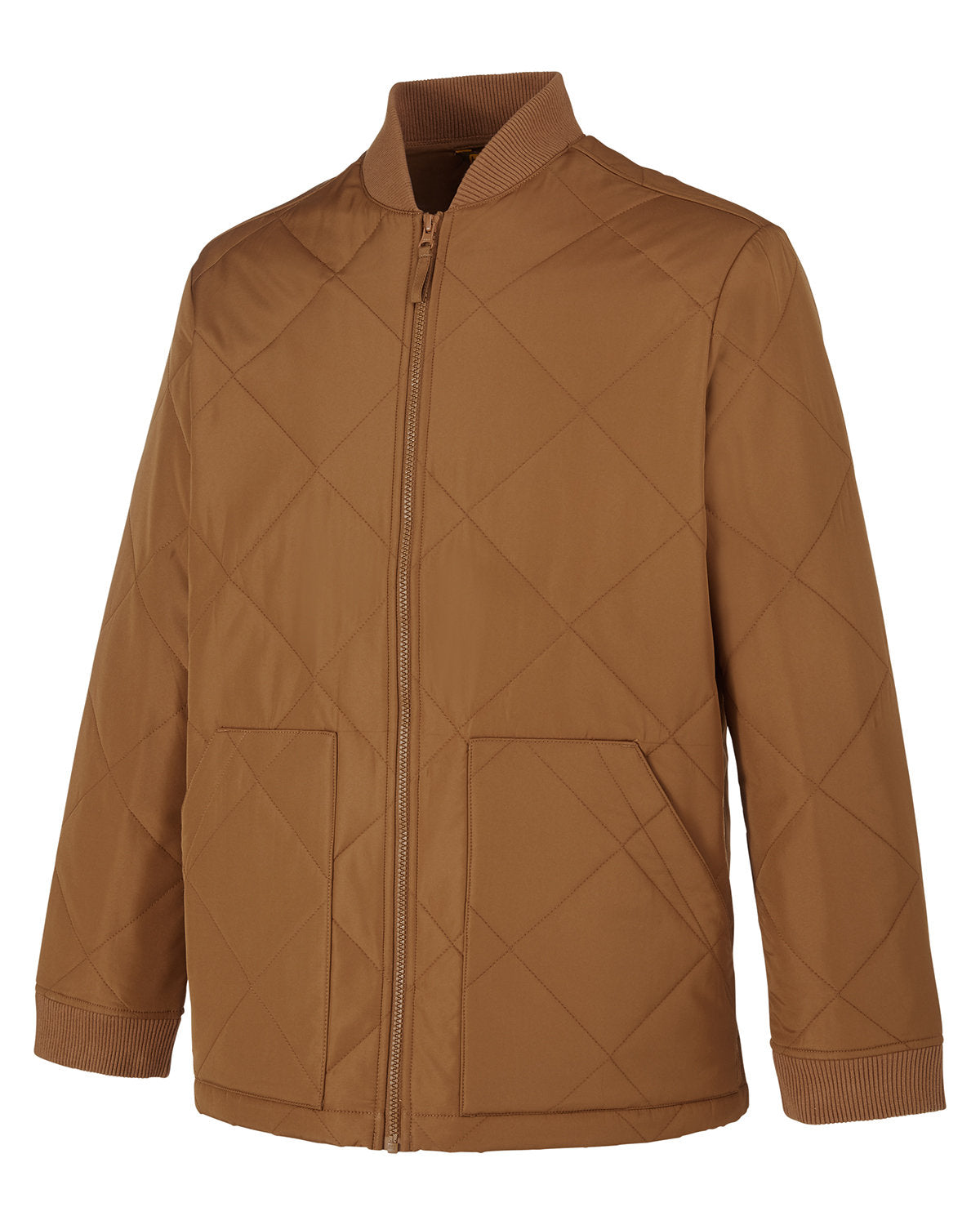 Brown Quilted Look Jacket  Front 