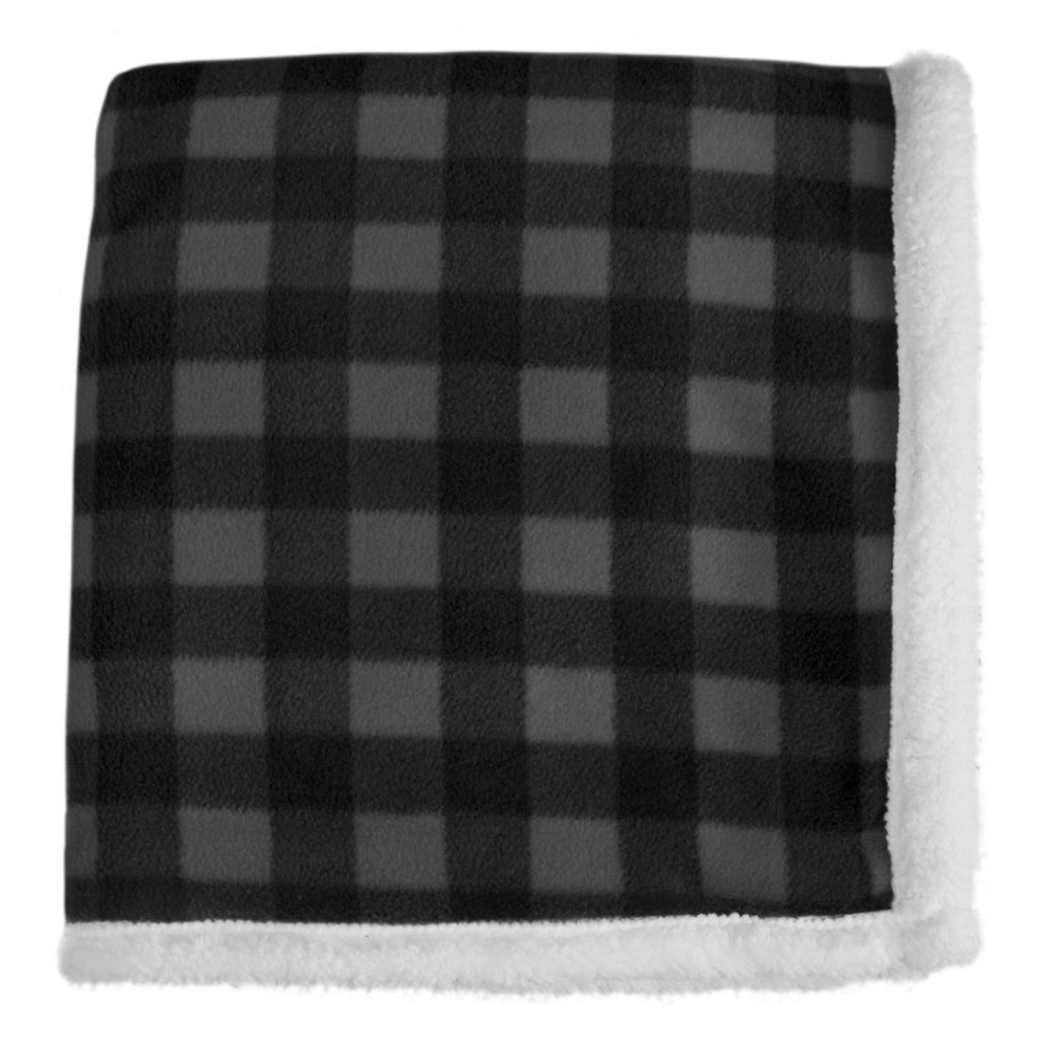 Grey/Black Plaid Throw