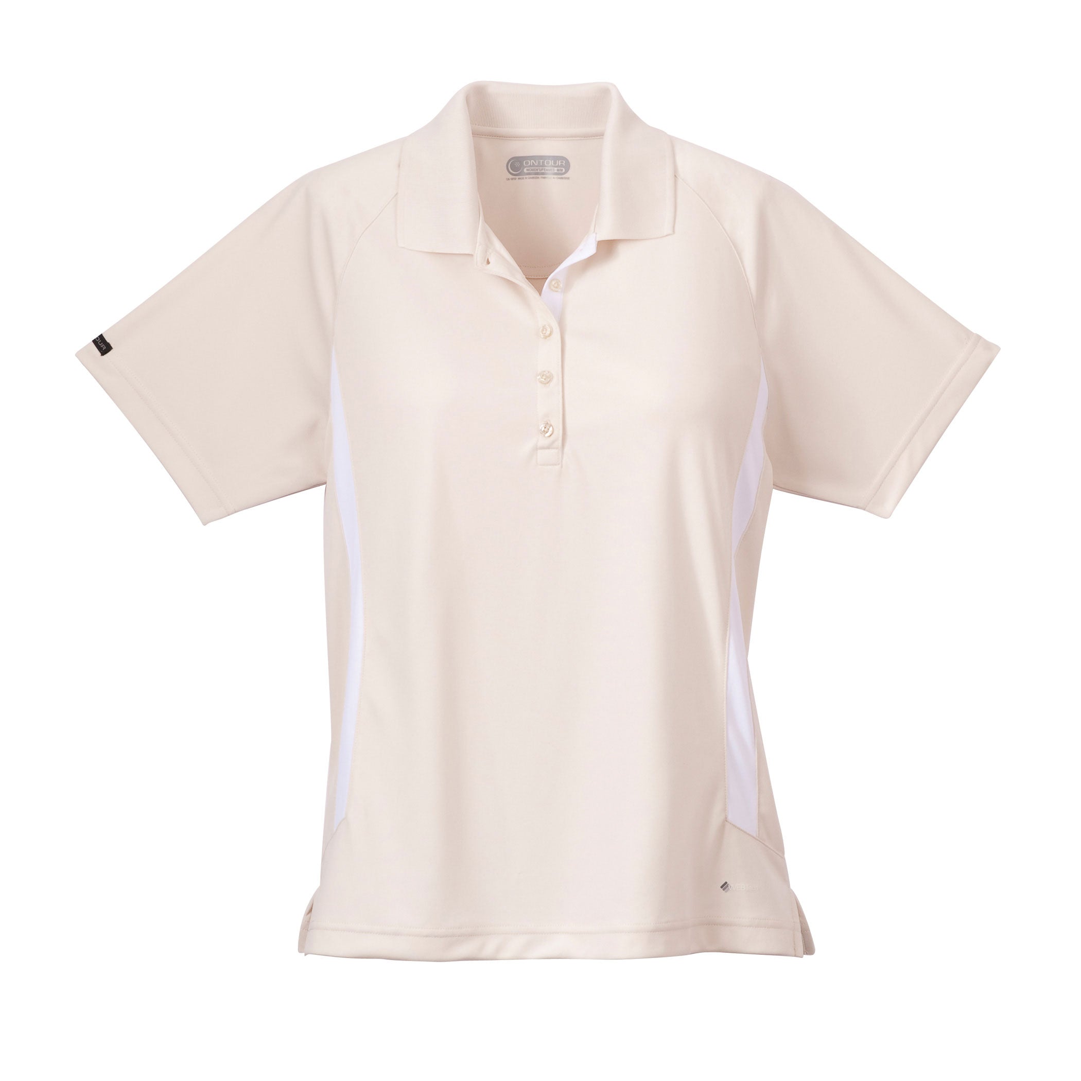 Ladies Stone/White Polo