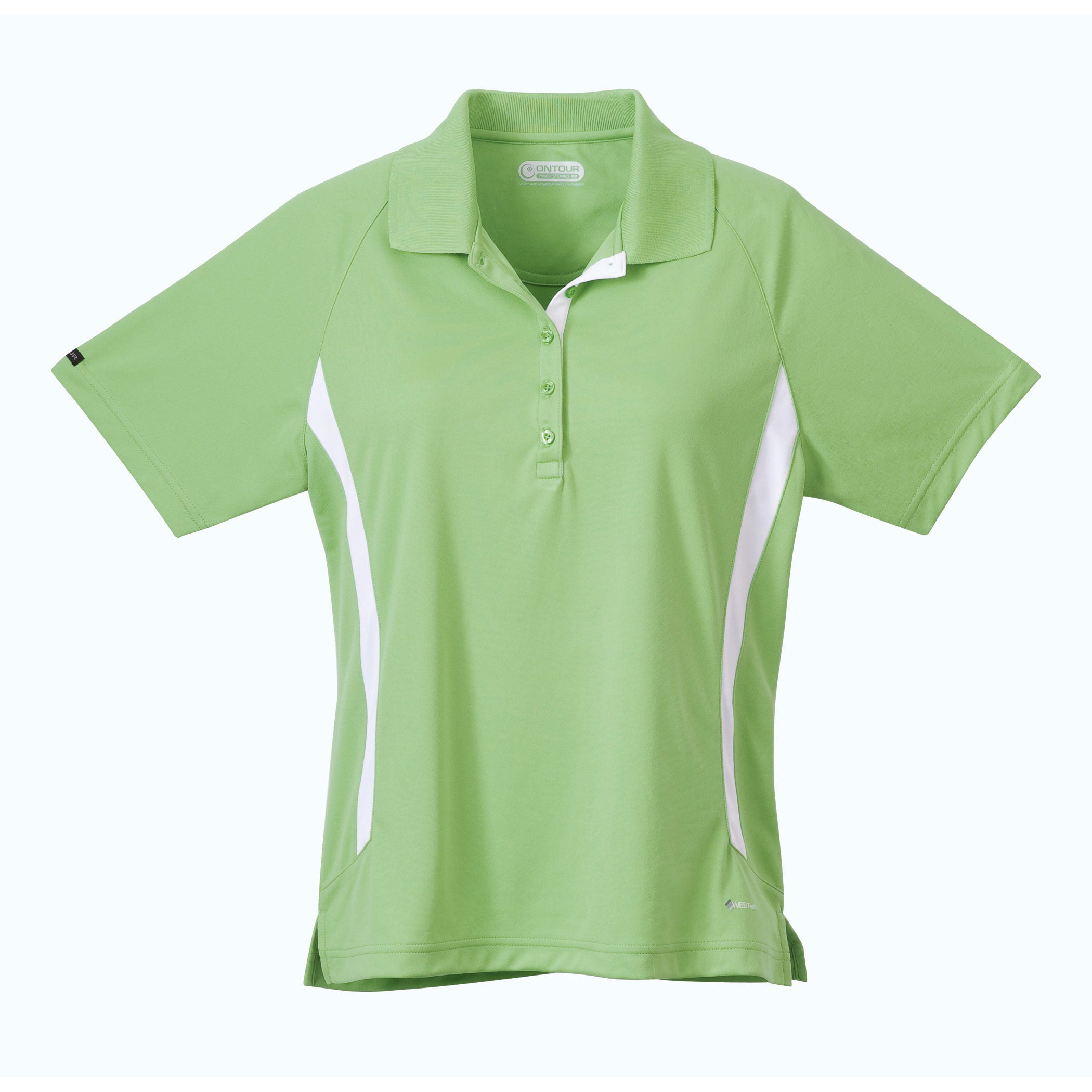 Ladies Green/White Polo