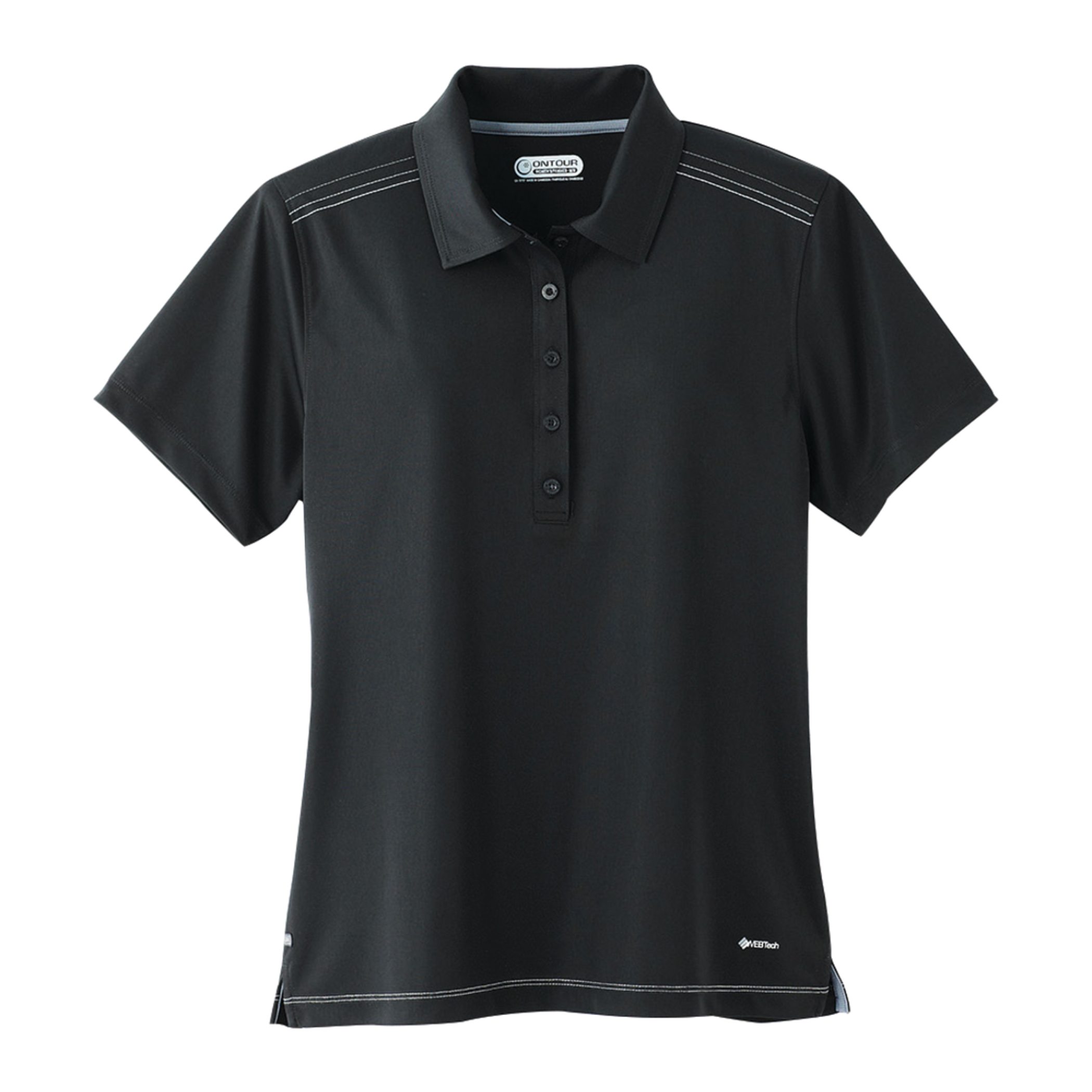 Black Ladies Golf Polo