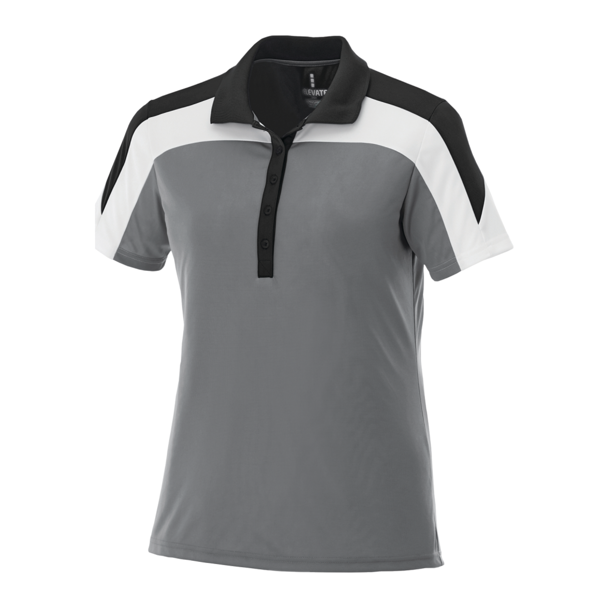 Ladies Tri Color Polo Grey